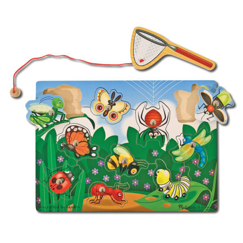 fiskespil, fiskespil med insekter, bugs, fishing, magnetisk fiskespil, melissa and doug, ciha, sprogstimulering, motiverende legetøj, høreapparater, cochlear implants