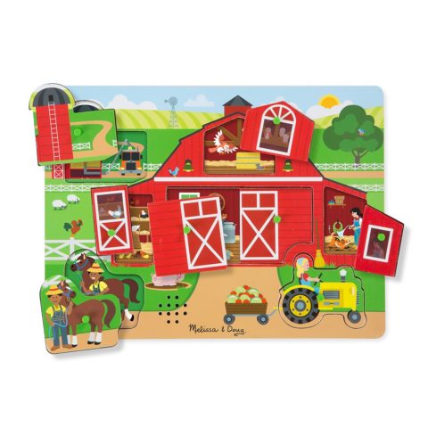 bondegården, bondegård, farm, puslespil, lyd puslespil, lytte, leg, sprogudvikling, sprogtræning, sprog aktiviteter