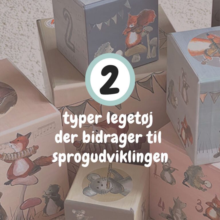 typer legetøj til sprogudviklingen