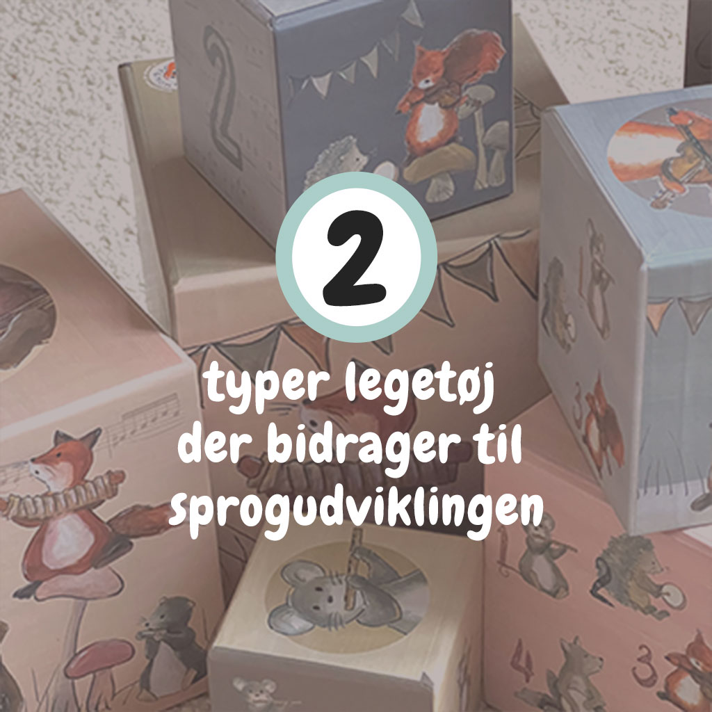 typer legetøj til sprogudviklingen