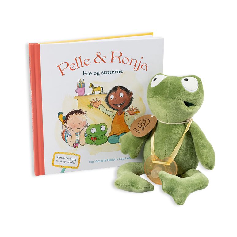 Pakke med rabat - køb bog med symbol læsning og bamsen Frø, der forbereder barnet på at tage afsked med sutten