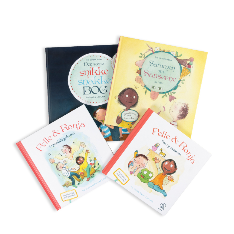 Stor bogpakke med bøger i Pelle og Ronja serien, køb bøgerne samlet her i en pakke og spar flere penge