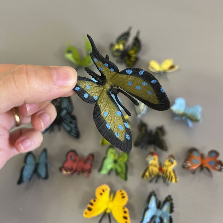 Rør med 18 blandede sommerfugle fra Insectlore. Indeholder flotte og farverige sommerfugle med mange detaljer. I naturen lever sommerfugle faktisk kun en enkelt uge, men med dette sæt holder de noget længere