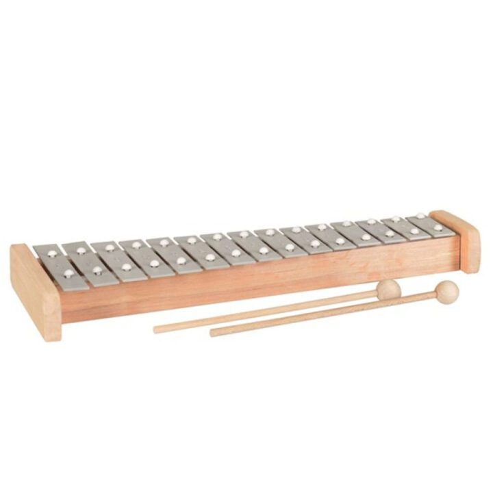 Et flot og minimalistisk design! Denne fine xylofon er lavet af træ og metal. Den har en god lyd og høj kvalitet. Både store og små musikanter har stor fornøjelse af at spille musik.