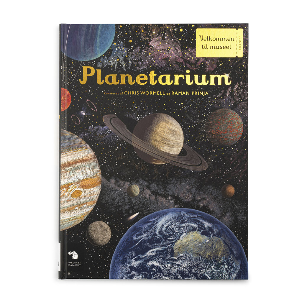 Planetarium museemsbog med flotte illustrationer, viden og fakta.