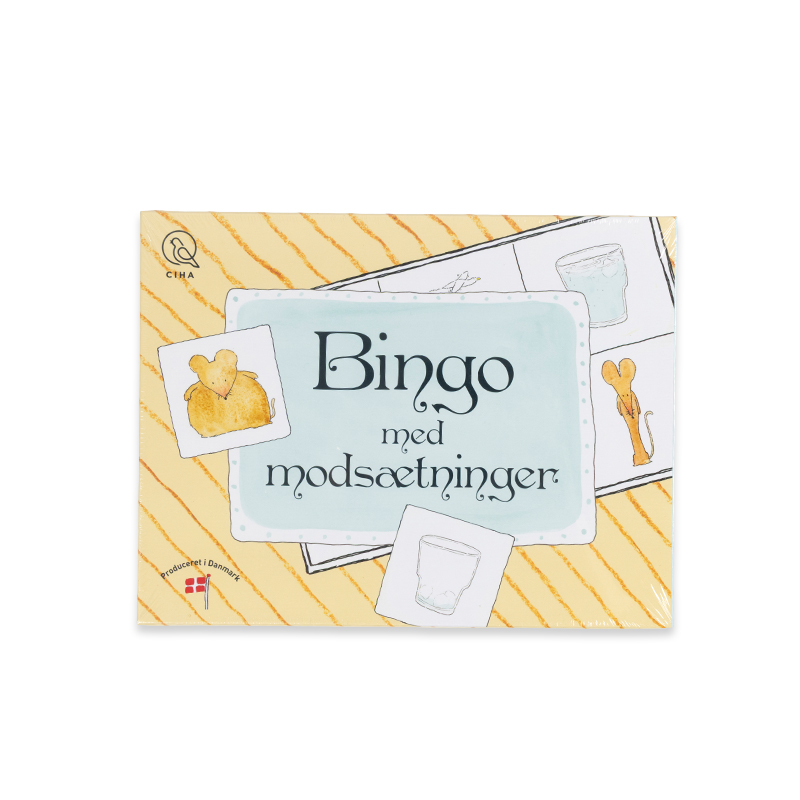 Bingo med Pelle med Ronja, der lærer dig om modsætninger, til børn fra 3+ år
