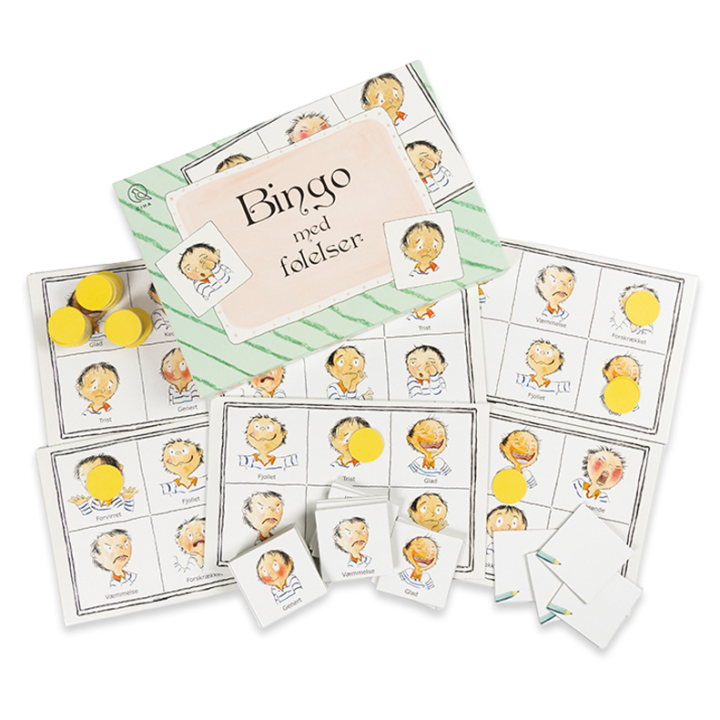 Bingo med følelser til børn fra 3+ år
