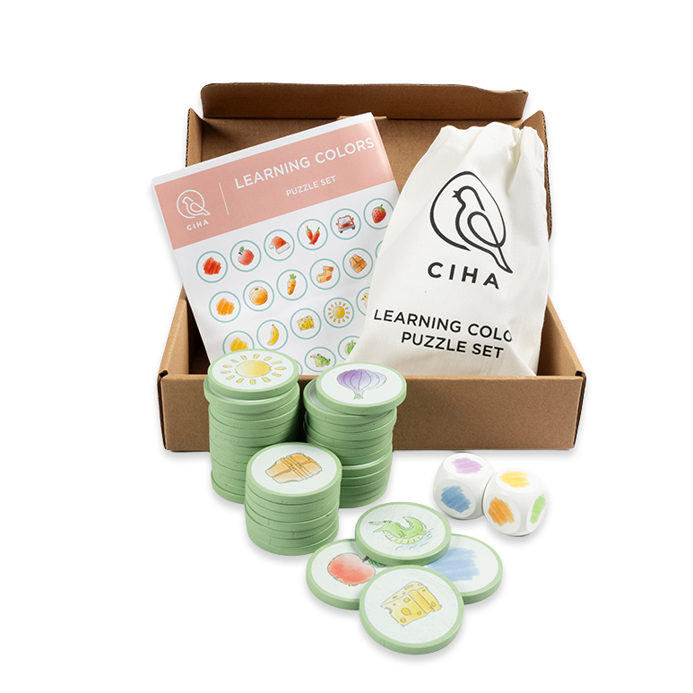 Lær om farverne med dette sjove spil med FSC træ brikker. Kan varieres i spillemuligheder og sværhedsgrad